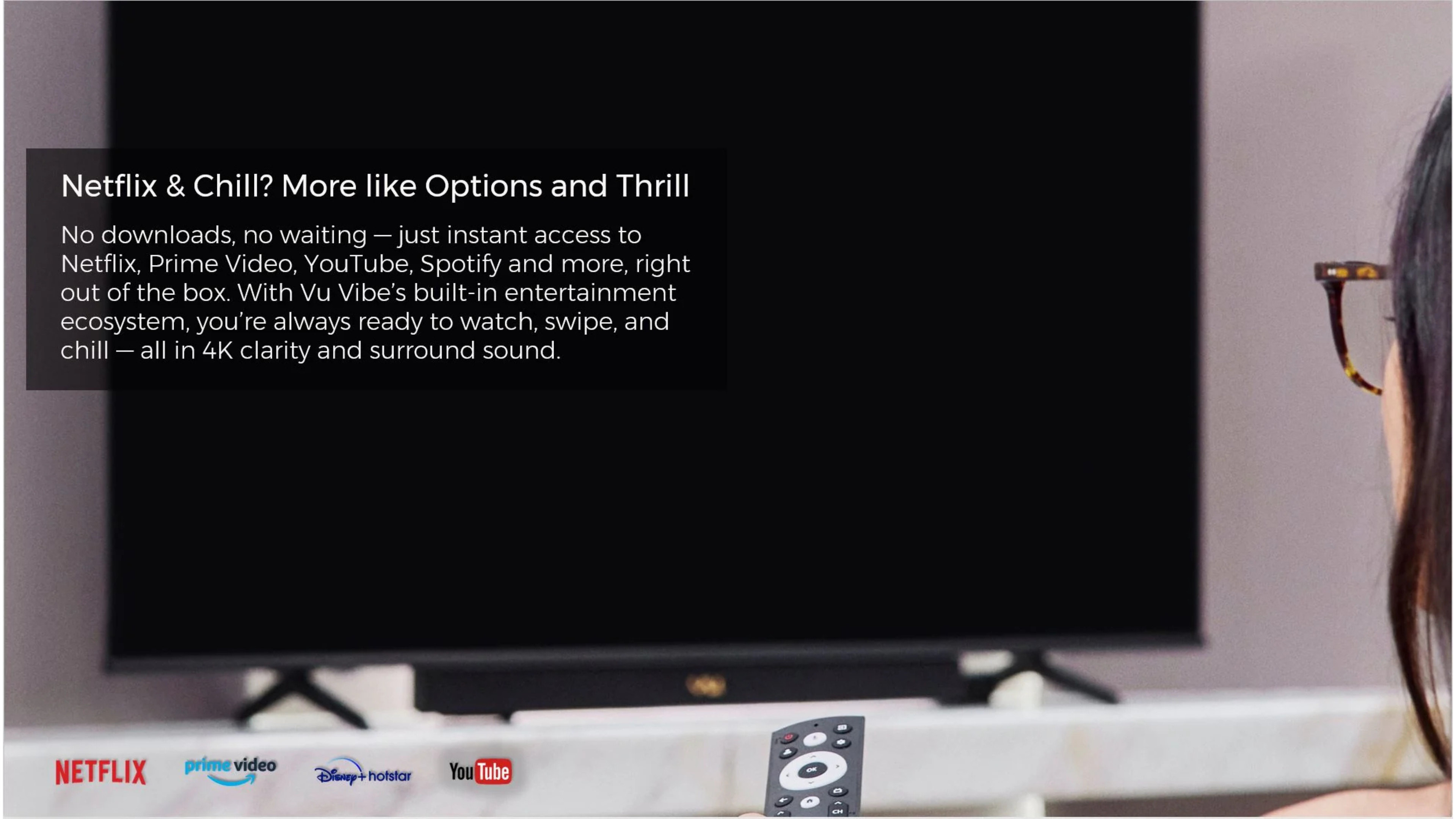 Vu Vibe DV 65 Inch 4K UHD Google TV - Detail View 2